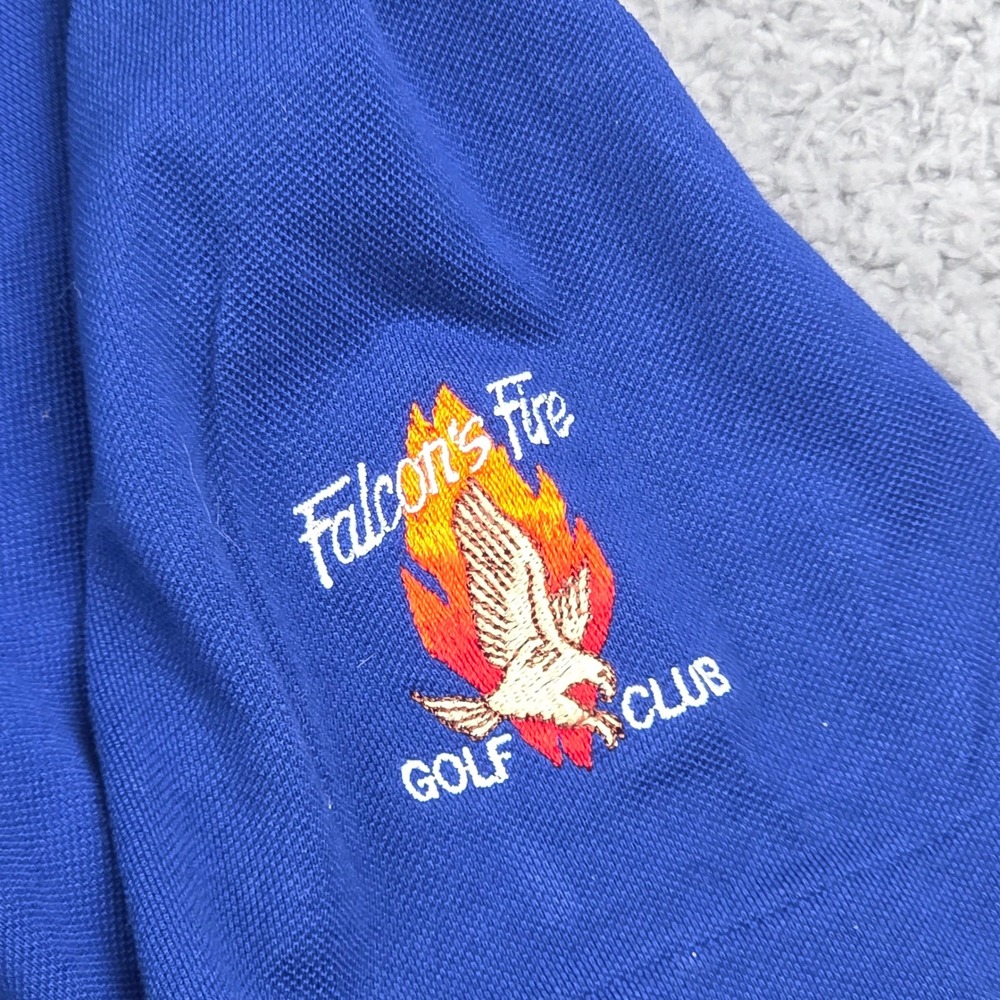 Polo Golf Ralph Lauren Blue Pima Cotton Polo Shirt XL Falcon's Fire Golf Club - Picture 5 of 8